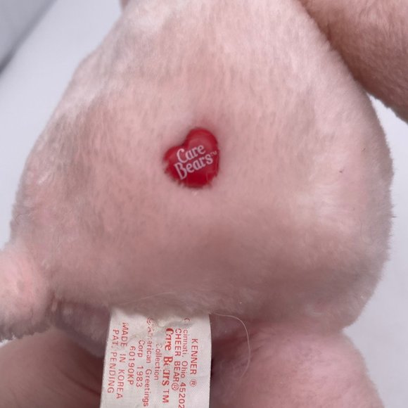 CHEER BEAR Vintage 1983 Kenner Care Bears 13" Plush Stuffed Toy PINK Rainbow - Picture 7 of 14